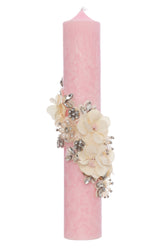 Lumanare botez design marmorat, 35x6 cm, REC5001/27