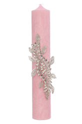 Lumanare botez design marmorat, 35x6 cm, REC5001/28