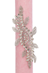 Lumanare botez design marmorat, 35x6 cm, REC5001/28