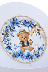 Cutie transport trusou cu ursulet taranus, alb, REC3364