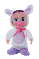 Bebelus interactiv cu suzeta si costum iepuras, plange, merge si canta, dimensiune 32 cm, REC2991