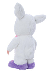 Bebelus interactiv cu suzeta si costum iepuras, plange, merge si canta, dimensiune 32 cm, REC2991