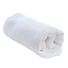 Pled din MUSELINA, alb, 70x70 cm, Recostore®, REC3034