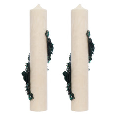 Set lumanari elegante pentru nunta/cununie, design marmorat, 2 bucati, REC5001/48