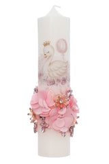 Set trusou botez elegant cu lebada, 11 piese, REC3440