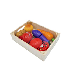 Joc ladita cu legume din lemn, dimensiune 18cm x 13cm x 4.5cm, REC2777