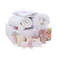 Trusou pentru botez de fete, 8 piese, Model tip Lebada, roz pudrat, Recostore®, REC3086