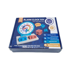 Joc educativ ceas din lemn, dimensiune 17cm x 13.5cm x 3.5cm, REC2778