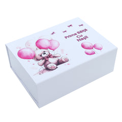 Set prima baita dupa botez cu nasii, body, prosop si saculet cu mirodenii, Ursulet, REC2550