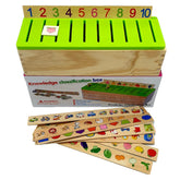 Joc educativ din lemn sortare si asociere imagini, dimensiune 29cm x 10cm x 8.5cm, REC2908