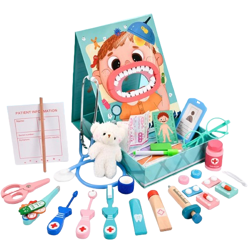 Set educativ tip trusa dentist, dimensiune 28 x 18 x 5.5 cm, REC2909