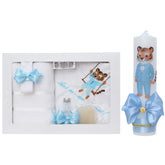 Set trusou botez elegant, lumanare si trusou tigru, 8 piese, REC5013/2