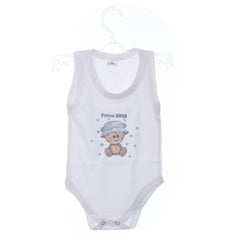 Set prima baita dupa botez cu nasii, body, prosop si saculet cu mirodenii, Model cu Ursulet, REC3089