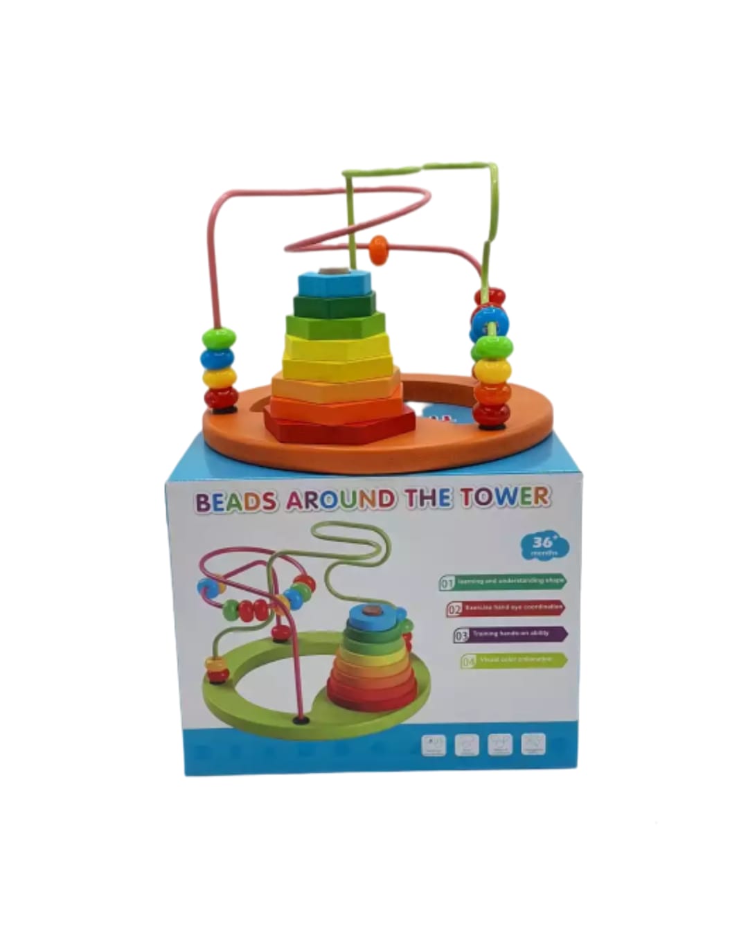 Joc de indemanare din lemn, dimensiune 18cm x 18cm x 14.5cm, REC2779