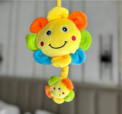 Jucarie muzicala de plus, tip floare, pentru patut sau carucior, REC2923