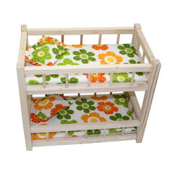 Patut din lemn supraetajat pentru papusi, lenjerie inclusa, REC2925