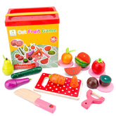 Set fructe si legume din lemn, prindere cu magnet, REC2939