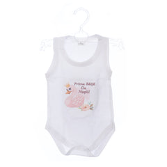 Set prima baita dupa botez cu nasii, body, prosop si saculet cu mirodenii, Model cu lebada, REC3096