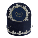 Cutie catifea transport trusou bleumari cu Coroana, REC3004