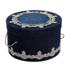 Trusou botez baieti model Print Charles, culoare bleumarin, costum print, trusou si lumanare, REC3183