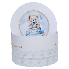 Cutie transport trusou cu ursulet, alb, REC3367