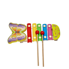 Jucarie Xilofon din lemn, tip fluture, REC2766