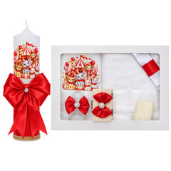 Set trusou botez tematica circ, lumanare si trusou, 8 piese, Recostore® REC5013/22
