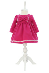 Rochie eleganta pentru botez fetita, fuchsia, REC3337