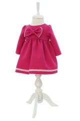 Rochie eleganta pentru botez fetita, fuchsia, REC3337