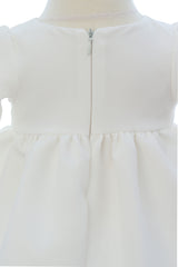 Rochie alba eleganta pentru botez fetita, REC3338