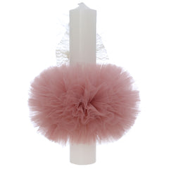 Trusou botez cu ingeras Evelyn, culoare roz pudrat, REC3168