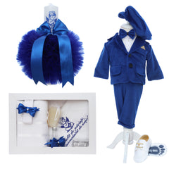 Set trusou botez cu ingeras albastru, 14 piese, REC3402