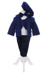 Costum bleumarin botez baieti, compus din 5 piese, Recostore®, REC3108