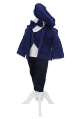 Costum bleumarin botez baieti, compus din 5 piese, Recostore®, REC3108
