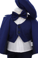 Costum bleumarin botez baieti, compus din 5 piese, Recostore®, REC3108