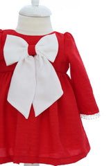 Rochie rosie cu fundita, REC3343