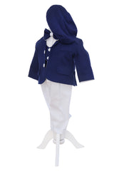 Costum bleumarin-alb, botez baieti, compus din 5 piese, Recostore®, REC3109