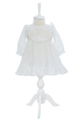 Rochita alba din muselina pentru botez, REC3345
