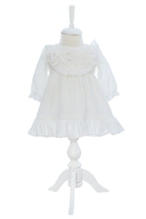 Trusou elegant cu fundita pentru botez fete, 10 piese, REC3392