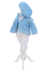 Costum bleu-alb, botez baieti, compus din 5 piese, Recostore®, REC3110