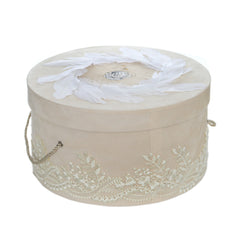 Cutie catifea transport trusou crem cu Lebada, Recostore®, REC3005