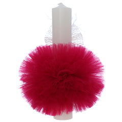 Lumanare botez, ingeras, 30x5.5 cm, ciclam, Recostore®, REC5004/8