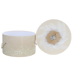 Cutie catifea transport trusou crem cu Lebada, Recostore®, REC3005