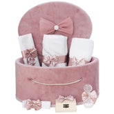 Trusou botez cu ingeras roz pudrat, 9 piese, REC3423