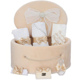 Trusou botez "Cu drag, din partea Nasilor", crem, 9 piese, REC3428