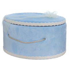 Cutie transport trusou din catifea buretata, bleu, REC3420