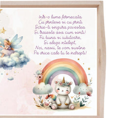 Set tava pentru taiere mot/ turta, model Unicorn, roz, 6 piese, 35x20 cm, Recostore®, REC1967/206