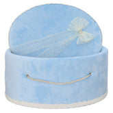 Cutie transport trusou din catifea buretata, bleu, REC3420
