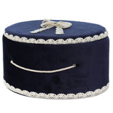 Cutie transport trusou din catifea buretata, bleumarin, REC3421