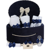 Trusou botez "Radacini si aripi..." bleumarin, 9 piese, REC3432